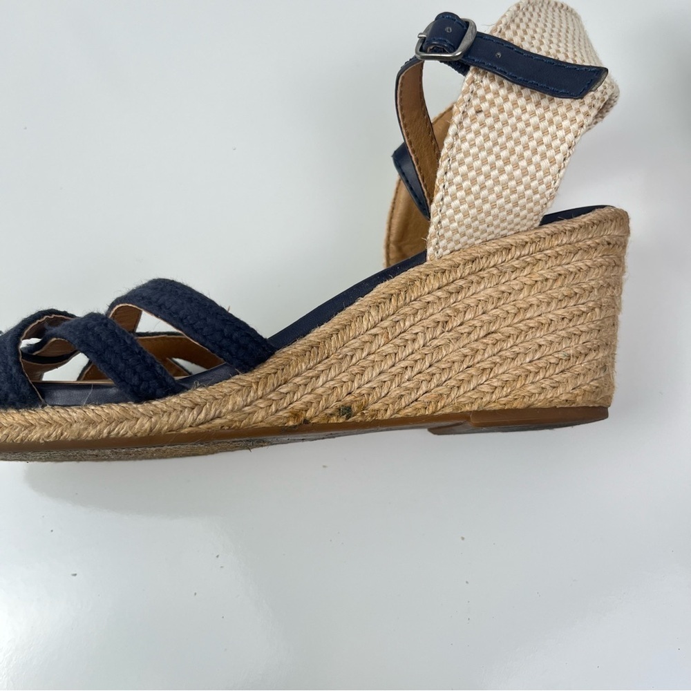 Lucky Brand Dark Blue Wedge Sandals in Navy sz 9 - Picture 6 of 8
